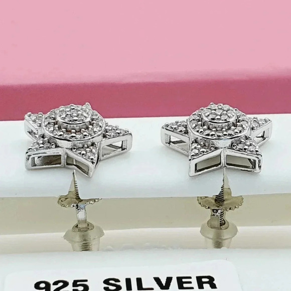 925 Sterling Silver Cubic Zirconia Earrings, U19254580 - Picture 7 of 11